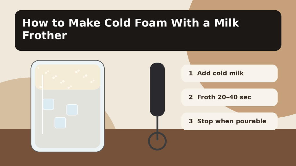 How to make cold foam without a frother using a mason jar French press or blender