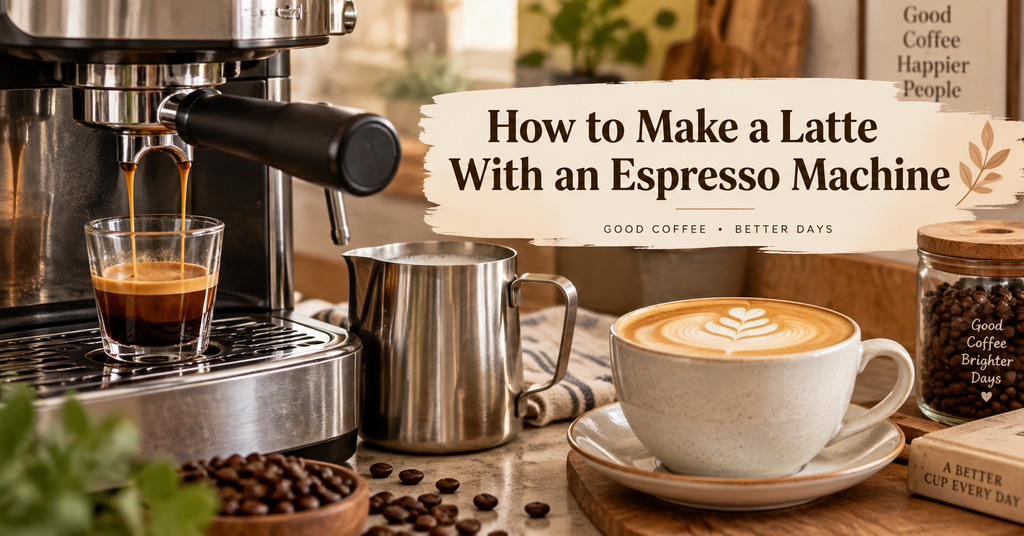 How to make a latte with an espresso machine and steamed milk